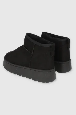 Bota corta plataforma peluche