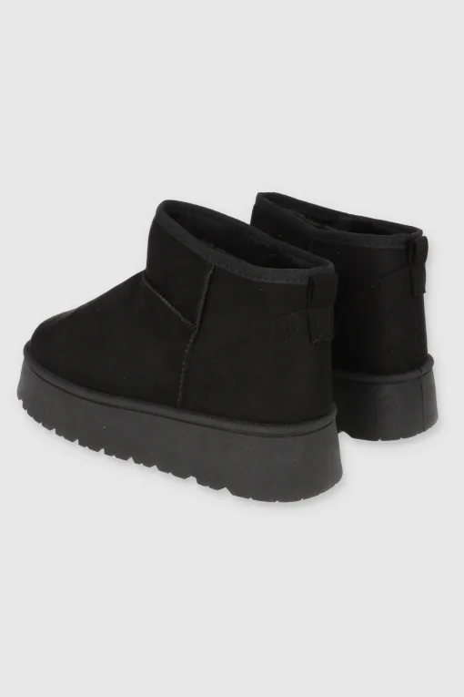 Bota corta plataforma peluche