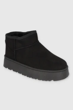 Bota corta plataforma peluche