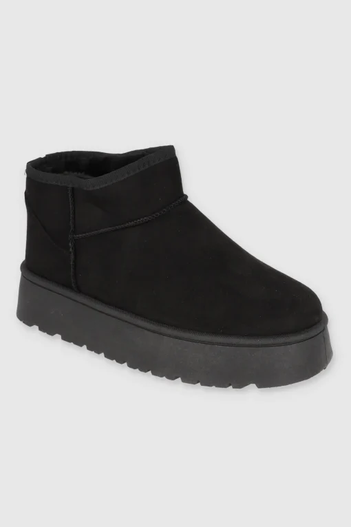 Bota corta plataforma peluche