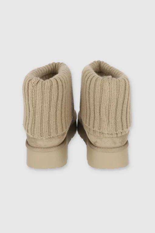 Bota invierno calceta tejida