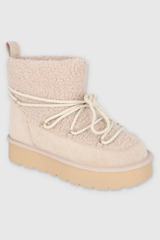 Bota invierno nieve cordón