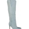 Bota larga denim
