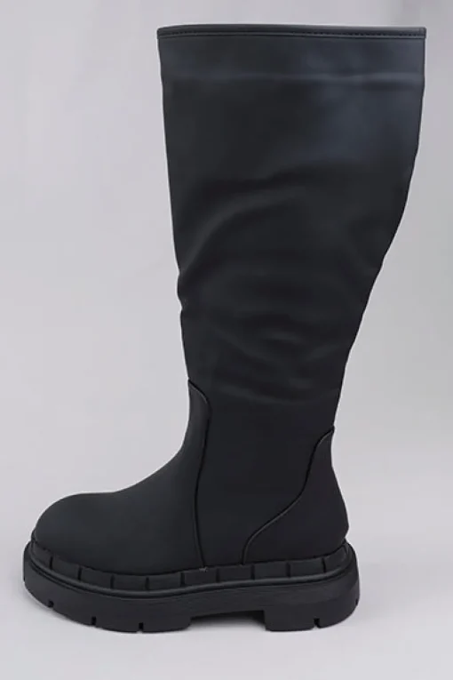 Bota Maxi Efecto Piel
