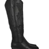 Bota Vaquera Efecto Piel Bordados