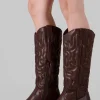 Bota vaquera estructurada bordados