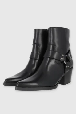 Bota vaquera tiras hebilla aro