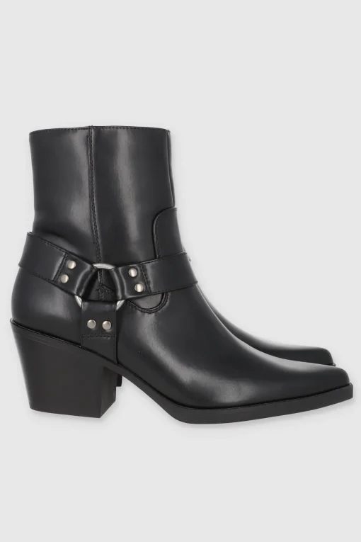 Bota vaquera tiras hebilla aro