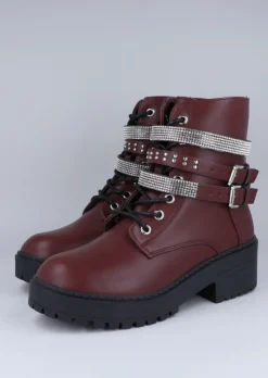 Botas Combat Brillos