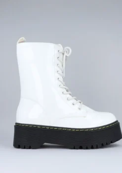 Botas combat charol