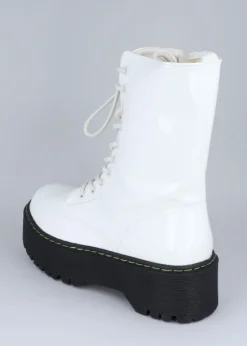 Botas combat charol