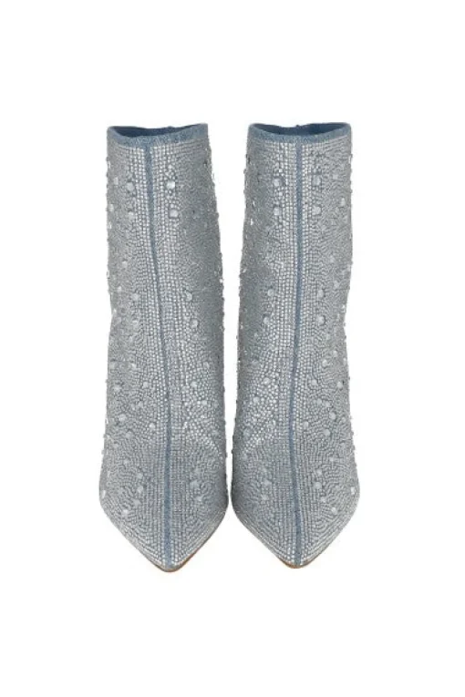 Botin denim brillos