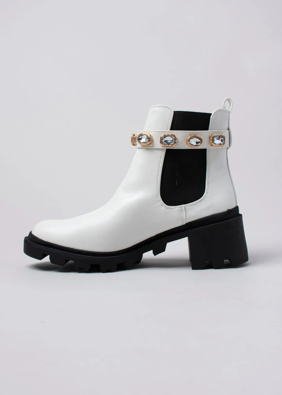 Botín suela track brillos