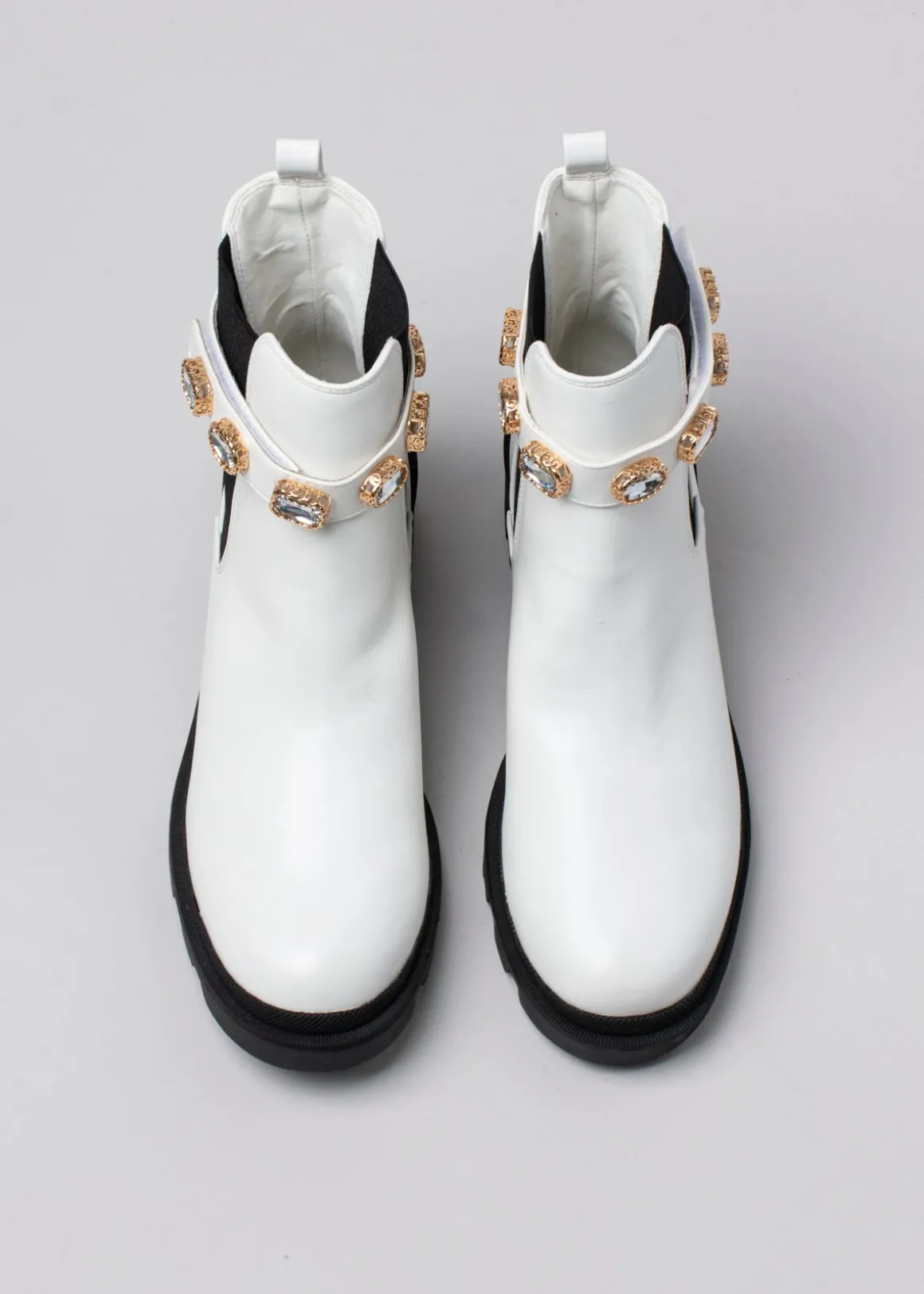 Botín suela track brillos