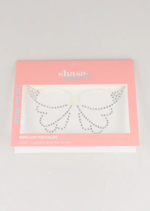 Brillos faciales perlas mariposa