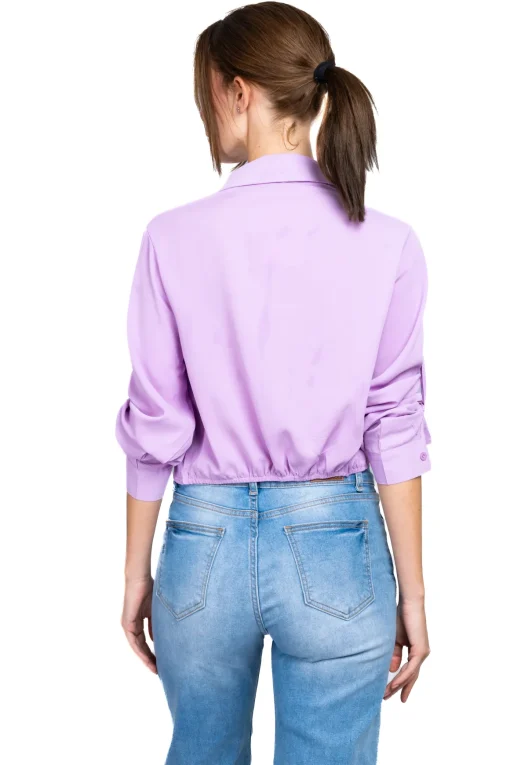 Camisa brillos detalle nudo