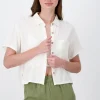 Camisa crop botones