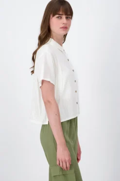 Camisa crop botones