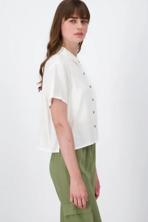 Camisa crop botones