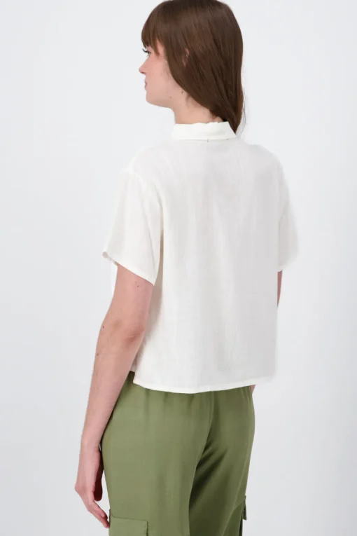 Camisa crop botones