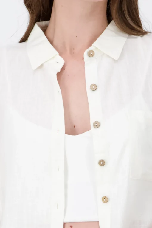 Camisa crop botones