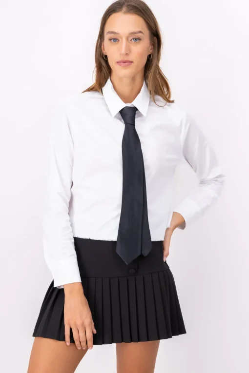Camisa Crop Corbata
