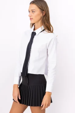 Camisa Crop Corbata