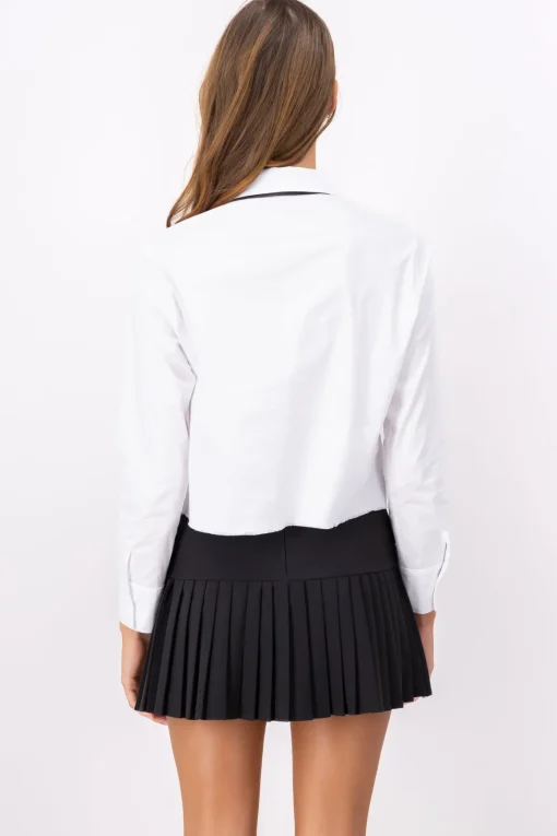 Camisa Crop Corbata