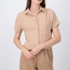 Camisa crop detalle bolsas