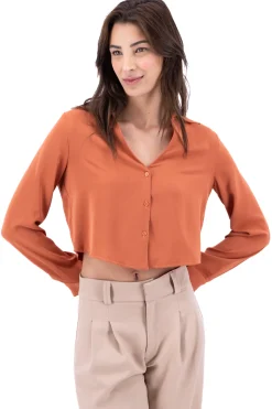Camisa Crop Escote