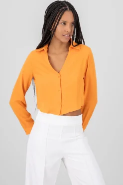 Camisa Crop Escote