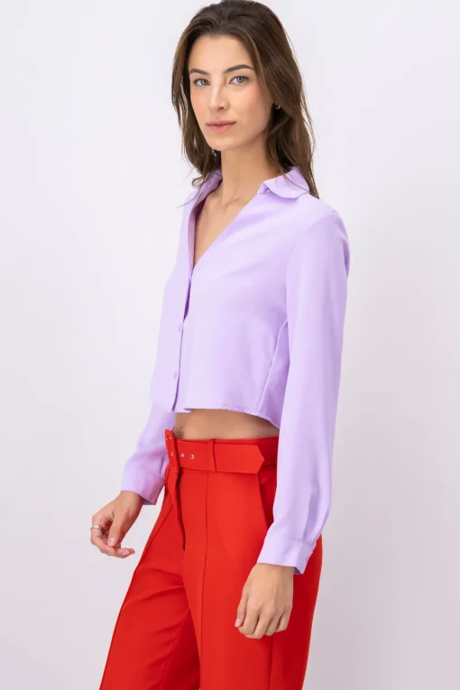 Camisa Crop Escote