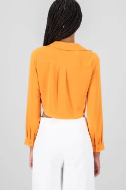 Camisa Crop Escote
