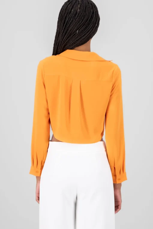 Camisa Crop Escote
