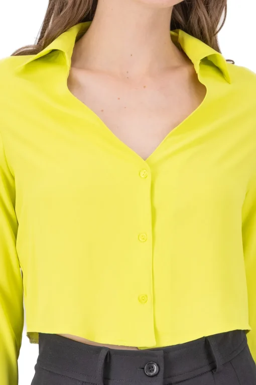 Camisa Crop Escote