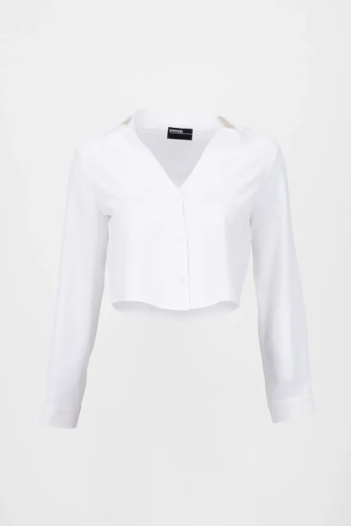 Camisa Crop Escote
