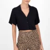 Camisa crop lisa