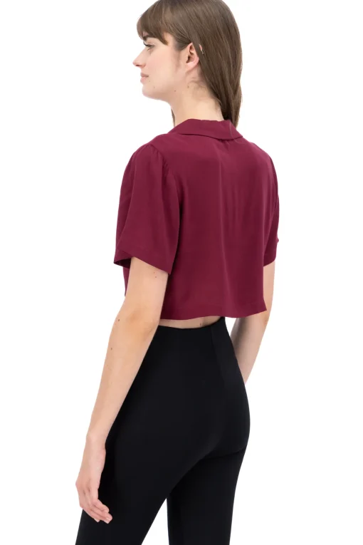 Camisa crop lisa