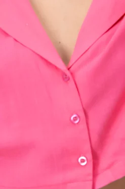 Camisa crop lisa