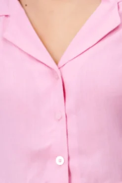 Camisa crop lisa