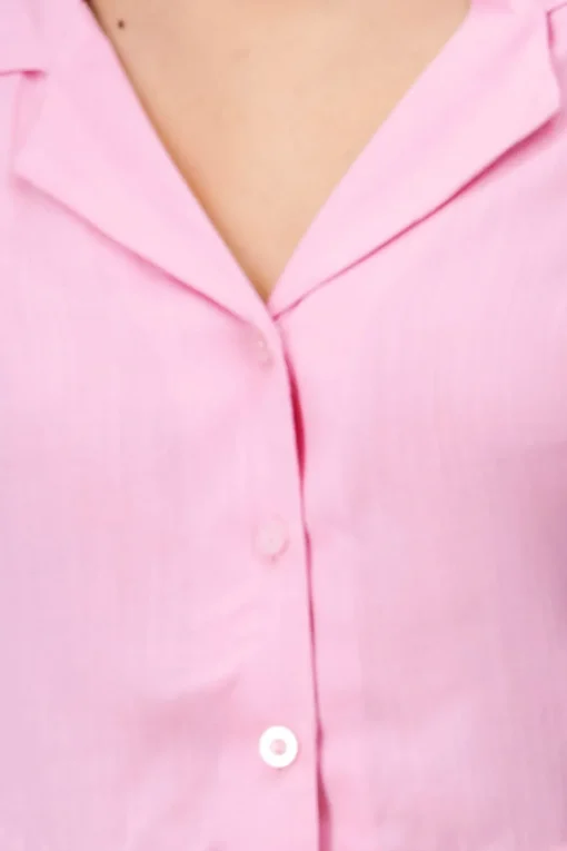 Camisa crop lisa