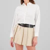 Camisa crop manga larga detalle frunce