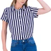 Camisa crop rayas nudo