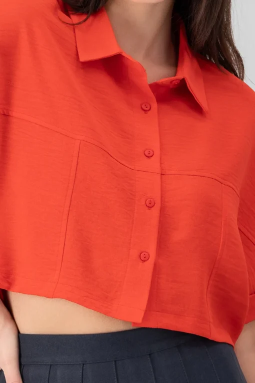 Camisa crop textura