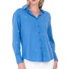 Camisa cuello solapa brillos
