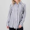 Camisa larga fluida rayas