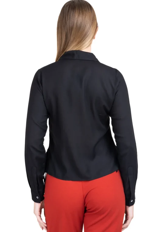 Camisa lisa cuello solapa