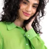 Camisa lisa fluida mesh
