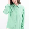 Camisa lisa manga larga