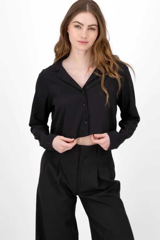 Camisa Lisa Manga Larga